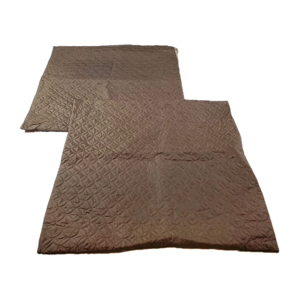 Noble Excellence Silk Blend Euro 2 Pillowcases Zip Brown 26x26‎